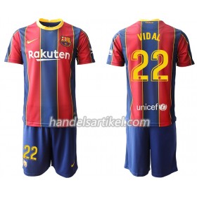 FC Barcelona Arturo Vidal 22 Kinder Heim Trikotsatz 2020/21 Kurzarm (+ Kurze Hosen)